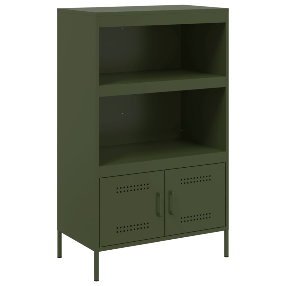 vidaXL Dulap înalt, verde măsliniu, 68x39x113 cm, oțel