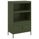 vidaXL Dulap înalt, verde măsliniu, 68x39x113 cm, oțel