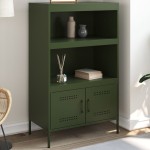 vidaXL Dulap înalt, verde măsliniu, 68x39x113 cm, oțel