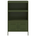 vidaXL Dulap înalt, verde măsliniu, 68x39x113 cm, oțel