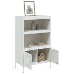 vidaXL Dulap înalt, alb, 68x39x113 cm, oțel