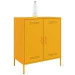 vidaXL Dulap, galben muștar, 68x39x79 cm, oțel vidaXL Dulap, galben muștar, 68x39x79 cm, oțel