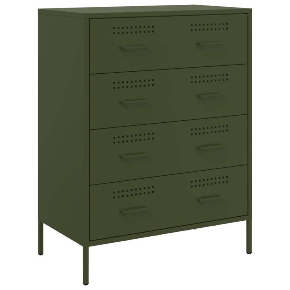 vidaXL Dulap, verde măsliniu, 68x39x89 cm, oțel