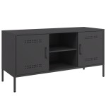 vidaXL Dulap TV, negru, 100,5x39x50,5 cm, oțel