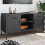 vidaXL Dulap TV, negru, 100,5x39x50,5 cm, oțel