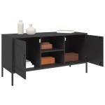 vidaXL Dulap TV, negru, 100,5x39x50,5 cm, oțel