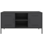 vidaXL Dulap TV, negru, 100,5x39x50,5 cm, oțel