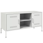 vidaXL Dulap TV, alb, 100,5x39x50,5 cm, oțel vidaXL Dulap TV, alb, 100,5x39x50,5 cm, oțel