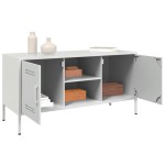 vidaXL Dulap TV, alb, 100,5x39x50,5 cm, oțel vidaXL Dulap TV, alb, 100,5x39x50,5 cm, oțel