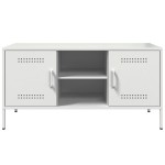 vidaXL Dulap TV, alb, 100,5x39x50,5 cm, oțel vidaXL Dulap TV, alb, 100,5x39x50,5 cm, oțel