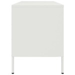 vidaXL Dulap TV, alb, 100,5x39x50,5 cm, oțel vidaXL Dulap TV, alb, 100,5x39x50,5 cm, oțel