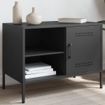 vidaXL Dulap TV, negru, 68x39x50,5 cm, oțel vidaXL Dulap TV, negru, 68x39x50,5 cm, oțel