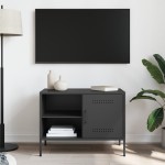 vidaXL Dulap TV, negru, 68x39x50,5 cm, oțel vidaXL Dulap TV, negru, 68x39x50,5 cm, oțel