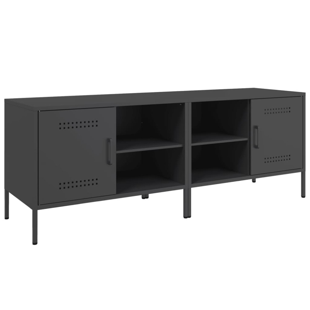 vidaXL Dulapuri TV, 2 buc., negru, 68x39x50,5 cm, oțel