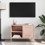 vidaXL Dulap TV, roz, 68x39x50,5 cm, oțel vidaXL Dulap TV, roz, 68x39x50,5 cm, oțel