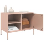 vidaXL Dulap TV, roz, 68x39x50,5 cm, oțel vidaXL Dulap TV, roz, 68x39x50,5 cm, oțel