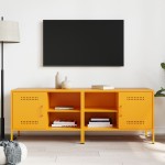 vidaXL Comodă TV, 2 buc., galben muștar, 68x39x50,5 cm, oțel