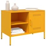 vidaXL Comodă TV, 2 buc., galben muștar, 68x39x50,5 cm, oțel