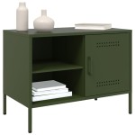 vidaXL Dulap TV, verde măsliniu, 68x39x50,5 cm, oțel vidaXL Dulap TV, verde măsliniu, 68x39x50,5 cm, oțel