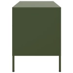 vidaXL Dulap TV, verde măsliniu, 68x39x50,5 cm, oțel vidaXL Dulap TV, verde măsliniu, 68x39x50,5 cm, oțel