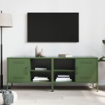 vidaXL Dulapuri TV, 2 buc., verde măsliniu, 68x39x50,5 cm, oțel