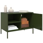vidaXL Dulapuri TV, 2 buc., verde măsliniu, 68x39x50,5 cm, oțel
