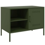 vidaXL Dulapuri TV, 2 buc., verde măsliniu, 68x39x50,5 cm, oțel