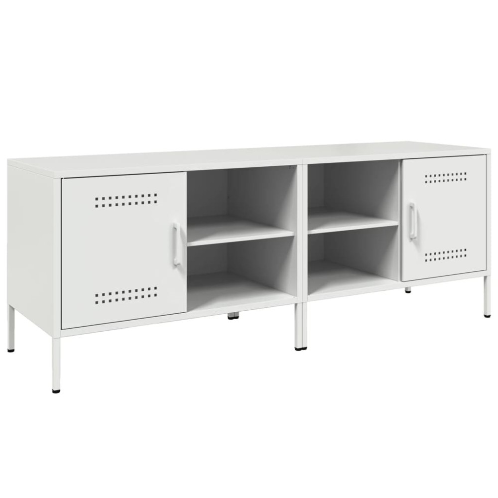 vidaXL Dulapuri TV, 2 buc., alb, 68x39x50,5 cm, oțel
