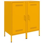 vidaXL Dulapuri, 2 buc., galben muștar, 36x39x79 cm, oțel