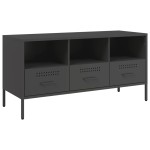 vidaXL Dulap TV, negru, 100,5x39x50,5 cm, oțel