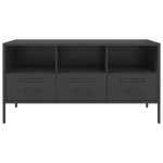 vidaXL Dulap TV, negru, 100,5x39x50,5 cm, oțel