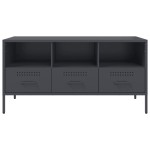 vidaXL Dulap TV, antracit, 100,5x39x50,5 cm, oțel
