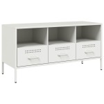 vidaXL Dulap TV, alb, 100,5x39x50,5 cm, oțel vidaXL Dulap TV, alb, 100,5x39x50,5 cm, oțel