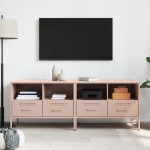 vidaXL Dulapuri TV, 2 buc., roz, 68x39x50,5 cm, oțel