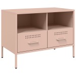 vidaXL Dulapuri TV, 2 buc., roz, 68x39x50,5 cm, oțel