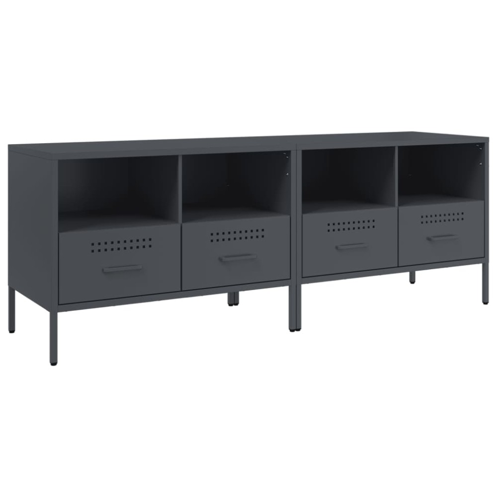 vidaXL Dulapuri TV, 2 buc., antracit, 68x39x50,5 cm, oțel