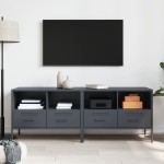 vidaXL Dulapuri TV, 2 buc., antracit, 68x39x50,5 cm, oțel