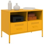 vidaXL Comodă TV, 2 buc., galben muștar, 68x39x50,5 cm, oțel