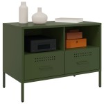 vidaXL Dulapuri TV, 2 buc., verde măsliniu, 68x39x50,5 cm, oțel