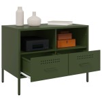vidaXL Dulapuri TV, 2 buc., verde măsliniu, 68x39x50,5 cm, oțel