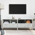 vidaXL Dulapuri TV, 2 buc., alb, 68x39x50,5 cm, oțel