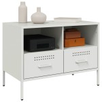 vidaXL Dulapuri TV, 2 buc., alb, 68x39x50,5 cm, oțel