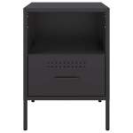 vidaXL Noptiere, 2 buc., negru, 36x39x50,5 cm, oțel vidaXL Noptiere, 2 buc., negru, 36x39x50,5 cm, oțel