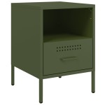 vidaXL Noptiere, 2 buc., verde olive, 36x39x50,5 cm, oțel vidaXL Noptiere, 2 buc., verde olive, 36x39x50,5 cm, oțel