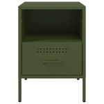 vidaXL Noptiere, 2 buc., verde olive, 36x39x50,5 cm, oțel vidaXL Noptiere, 2 buc., verde olive, 36x39x50,5 cm, oțel