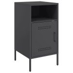 vidaXL Noptiere, 2 buc., negru, 36x39x68 cm, oțel vidaXL Noptiere, 2 buc., negru, 36x39x68 cm, oțel