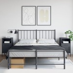 vidaXL Noptiere, 2 buc., antracit, 36x39x68 cm, oțel vidaXL Noptiere, 2 buc., antracit, 36x39x68 cm, oțel