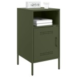 vidaXL Noptiere, 2 buc., verde măsliniu, 36x39x68 cm, oțel vidaXL Noptiere, 2 buc., verde măsliniu, 36x39x68 cm, oțel