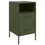 vidaXL Noptiere, 2 buc., verde măsliniu, 36x39x68 cm, oțel vidaXL Noptiere, 2 buc., verde măsliniu, 36x39x68 cm, oțel