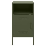 vidaXL Noptiere, 2 buc., verde măsliniu, 36x39x68 cm, oțel vidaXL Noptiere, 2 buc., verde măsliniu, 36x39x68 cm, oțel